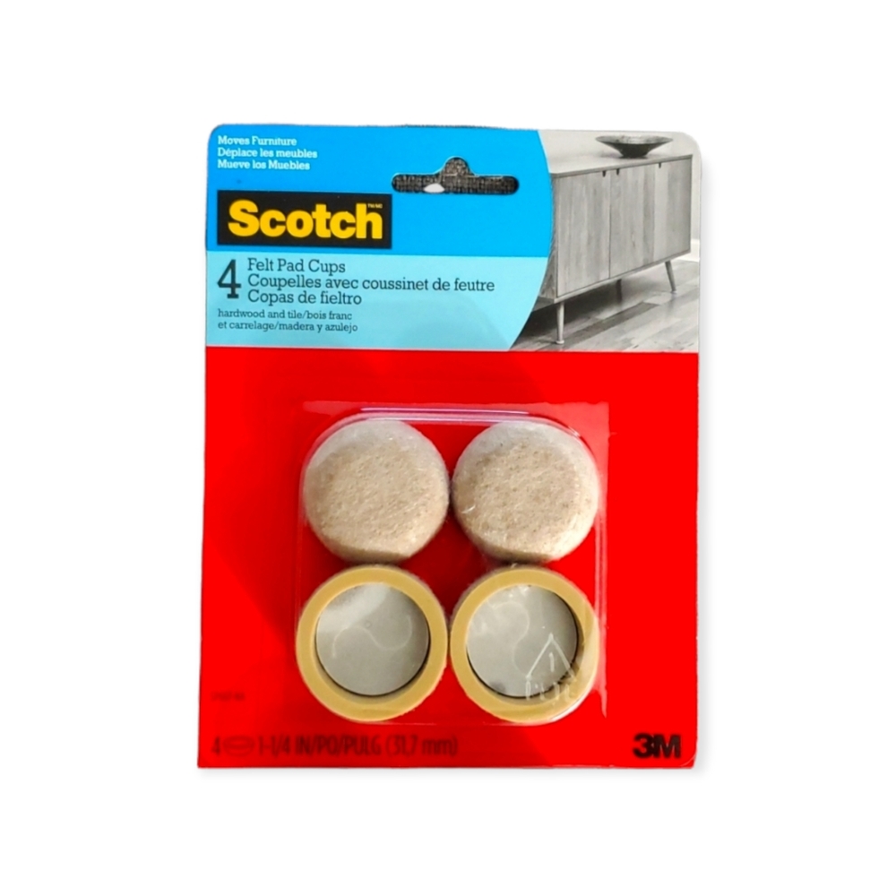 (8) Scotch Felt Pad Cups - Moves Furniture!